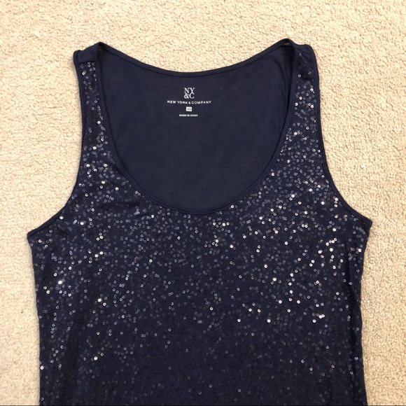 New York & Company Sequin Tank Top - Picture 3 of 7